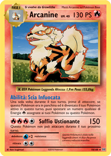 Pokemon carta arcanine liv - arcanine, 45