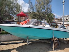 Vintage 1985 Motoscafo Evinrude 60cv Barca Natante  Scafo