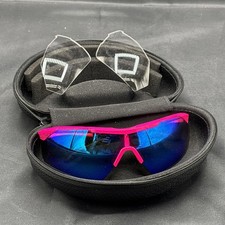 Occhiali da sole Saline rosa caldo montature sportive lenti extra e custodia sci neve ciclismo