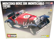 Burago Bburago 1928 Mercedes Benz SSK MonteCarlo kit modellino in metallo 1/18 NOS 7009