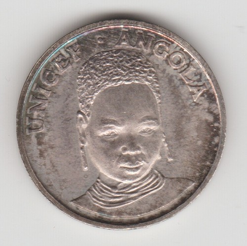 Angola unicef medaglia argento - unicef,