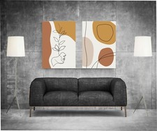 QUADRI MODERNI STAMPA SU TELA NORDICO SCANDINAVO ASTRATTI MINIMAL ART LINE T196