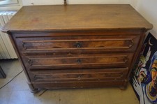 N1025 STUPENDO CASSETTONE 3 CASSETTI IN LEGNO ANNI '60