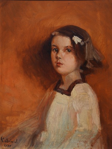 Ritratto ragazza firmato - di, ragazza,