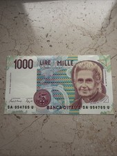 Banconota Mille 1000 Lire