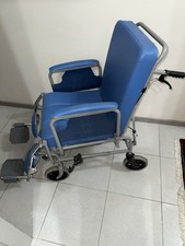 Mopedia Sedia comoda komoda Reclinabile con 4 Ruote 20cm Azzurro