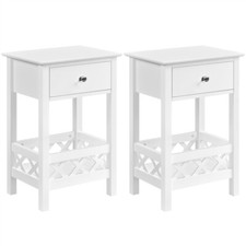 Set 2 Comodini Bianchi con