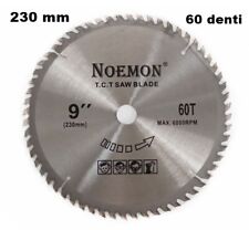 DISCO TAGLIO LEGNO 230mm IN ACCIAIO 60 DENTI FORO 22,23 mm