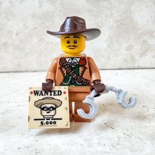 LEGO Western Sceriffo Cowboy Wanted Manette Cappello Far West Saloon Minifigure