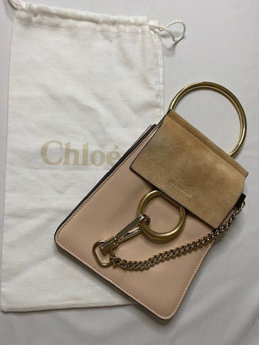 Borsa chloe faye rosa pallido - faye,