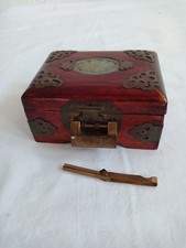 Wooden Box with Brass and