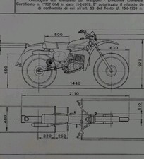 ANCILLOTTI FH 250 1978 Scheda Originale Omologazione BIKE DIAGRAM SPECS ORIGINAL