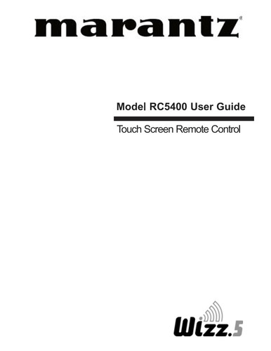 Marantz rc5400 remote control - marantz,