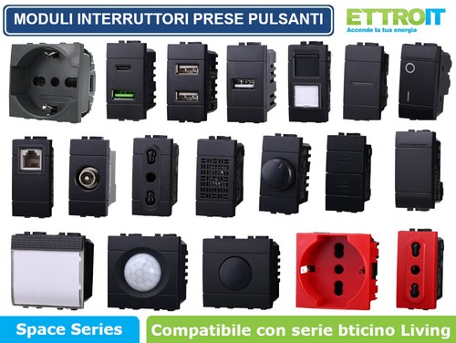 Moduli prese interruttori - prese,