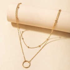 Collana doppio strato placcata