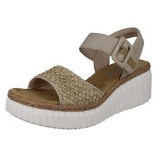 Donna Rieker Antistress Sintetico Zeppa Intrecciato Sandali Estivi 69176 CM