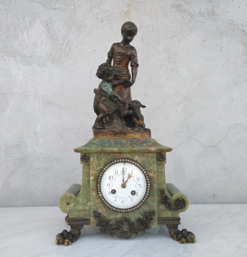 Scultura orologio bronzo - scultura,