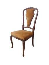 Sedia chippendale in faggio tinto noce - anni 40-50