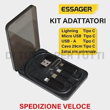 Adattatori USB iPhone Tipo c Micro USB ago estrai SIM Cavo ricarica telefono