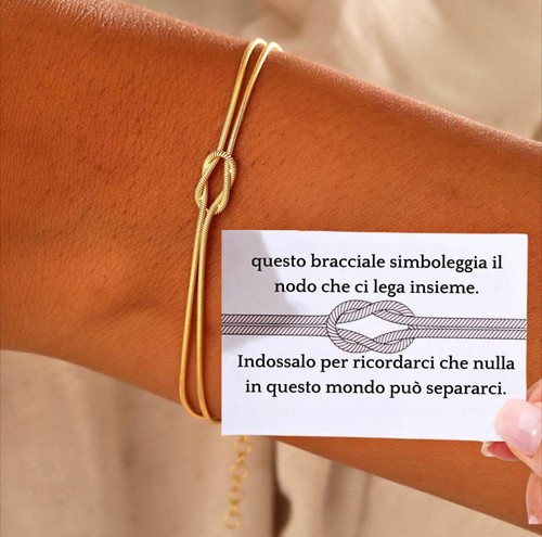 Coppia bracciali nodo oro - bracciali,