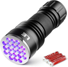 Torcia UV LED 395Nm,Lampada UV Con 21 LED, Portatile Luce Uv,Luminol,Lampada Di 