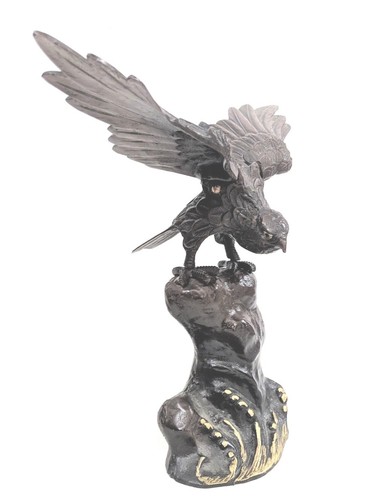 Statua falco passero ghisa - passero,