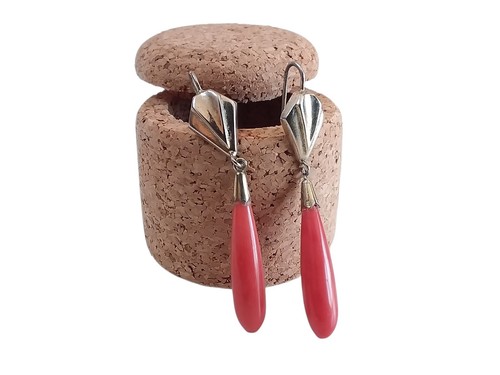 Orecchini corallo rosso sardo - corallo,