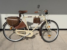 Bicicletta da uomo Bici vintage con borse laterali In Vera Pelle Fatte Su Misura