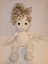 Bambola vintage 1985 Mattel My Child capelli biondi sporchi occhi marroni guance rosate 