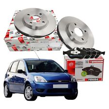 Kit Dischi 4 Pastiglie Freno Ferodo Ford Fiesta V 1.4 1.6 Tdci Diesel Pasticche