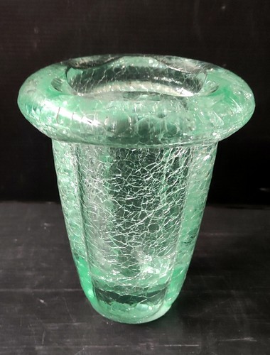 Vase cristal epais craquele - cristal,