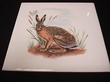 PIASTRELLA S.GEMINIANO SASSUOLO SELVAGGINA CACCIA LEPRE ARREDAMENTO CAPANNO