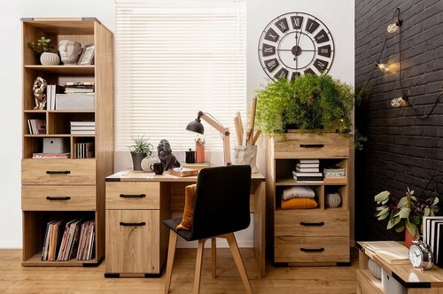 Libreria moderna con - , cassetti