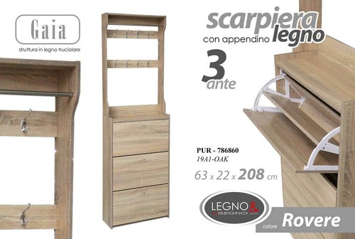 Mobile scarpiera gaia legno - mobile,