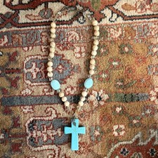 Collana turchese croce blu - collana,