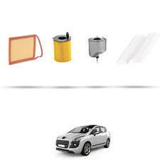 HOFFCAR Kit tagliando - 4 filtri per Peugeot 3008 1.6 HDI Fap 82kw dal 2010