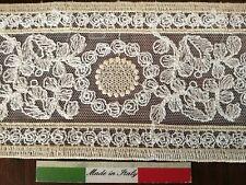 PIZZO MERLETTO IN TULLE PER TENDE. NUOVO, MADE IN ITALY. HCM 8