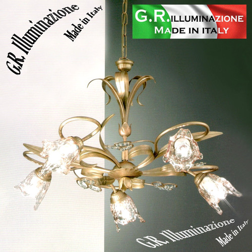 Lampadario ferro battuto - in,