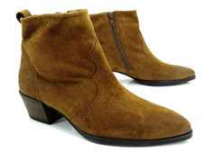 Paul Green Biker Stivaletti Stivali Cowboy Scarpe pelle Tg. 37 UK 4 Braun