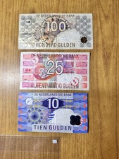 LOTTO DI 3 BANCONOTE OLANDA 10