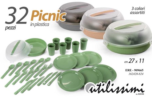 Set stoviglie picnic campeggio - set,
