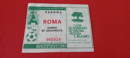 Biglietto verona roma 1982 - verona, 1982/83