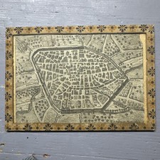 Map bologna antique engraving - map,