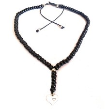 Collana da donna con ciondolo cuore in acciaio inox catenina regolabile 45 60 cm