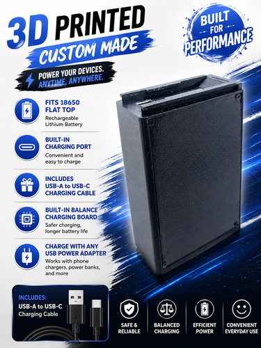 Custodia batteria usbc - batteria, per