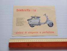 Innocenti Lambretta 125 LD - produzione modelli 1955 depliant italiano originale