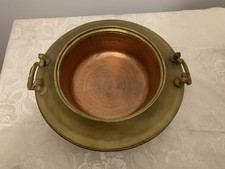 Antico Braciere in  Ottone e Rame . Diametro max 44 cm. BUONE CONDIZIONI