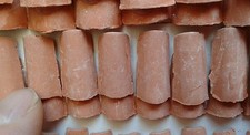 N. 50 coppi/tegole 2x1 cm per tetto 10x20mm presepe modellismo  terracotta mar