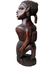 STATUA AFRICANA LEGNO maternità 5.2 kg 58 cm (h) Baoulé Baule Costa d'Avorio