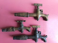  3 Rubinetti Antichi In Ottone